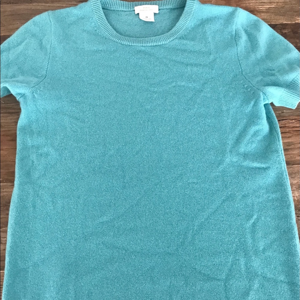 JCREW cashmere short sleeve sweater